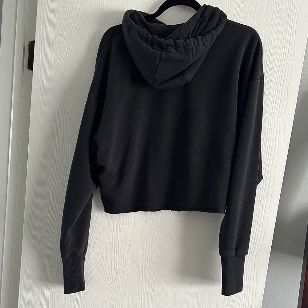 Adidas Black Cropped Sweatshirt with Logo - Picture 2 of 4